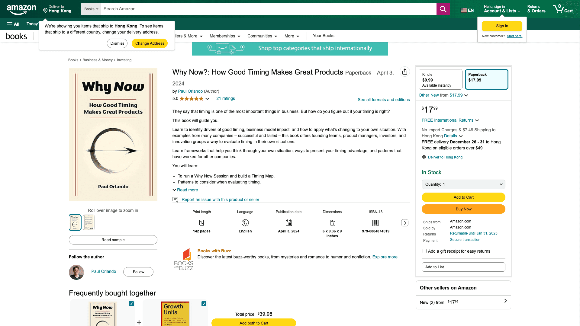 Amazon com why now timing makes products dp b0cyxsnmt3