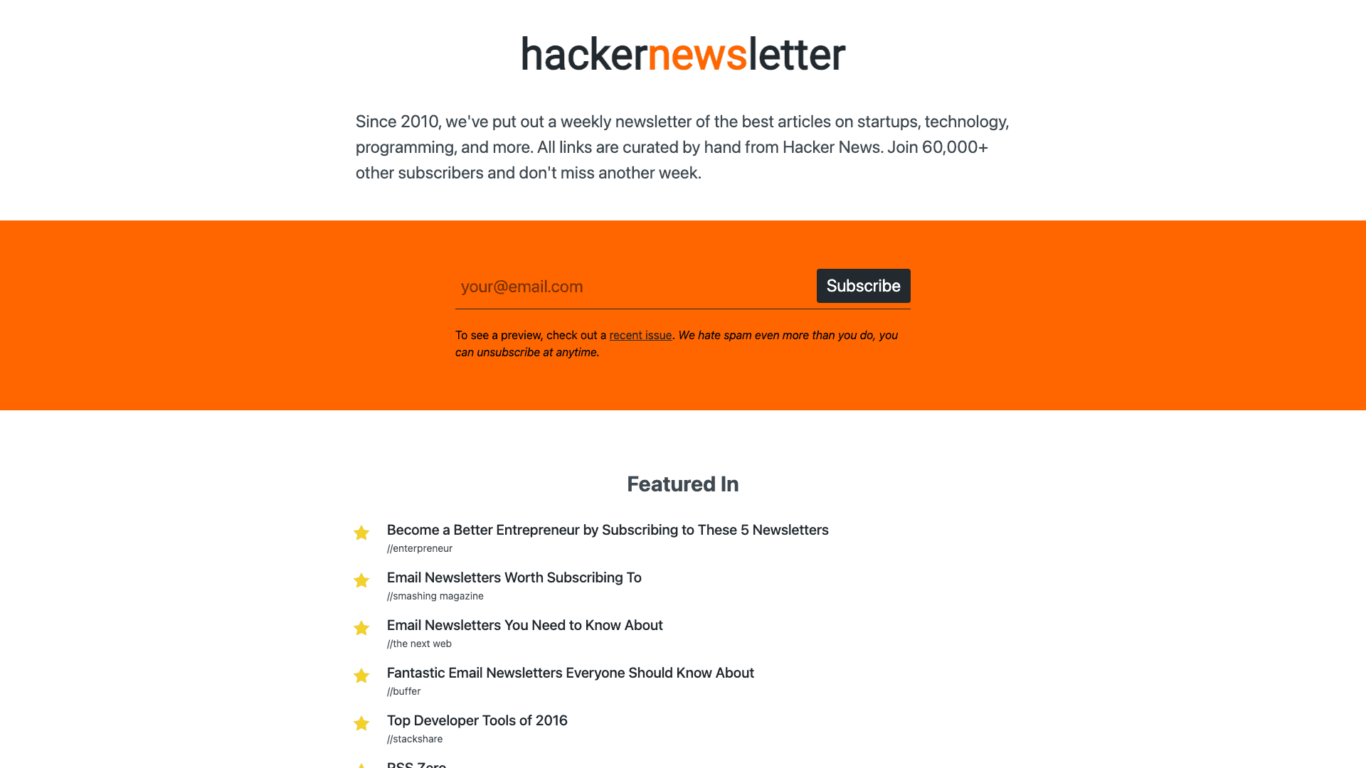 Hackernewsletter