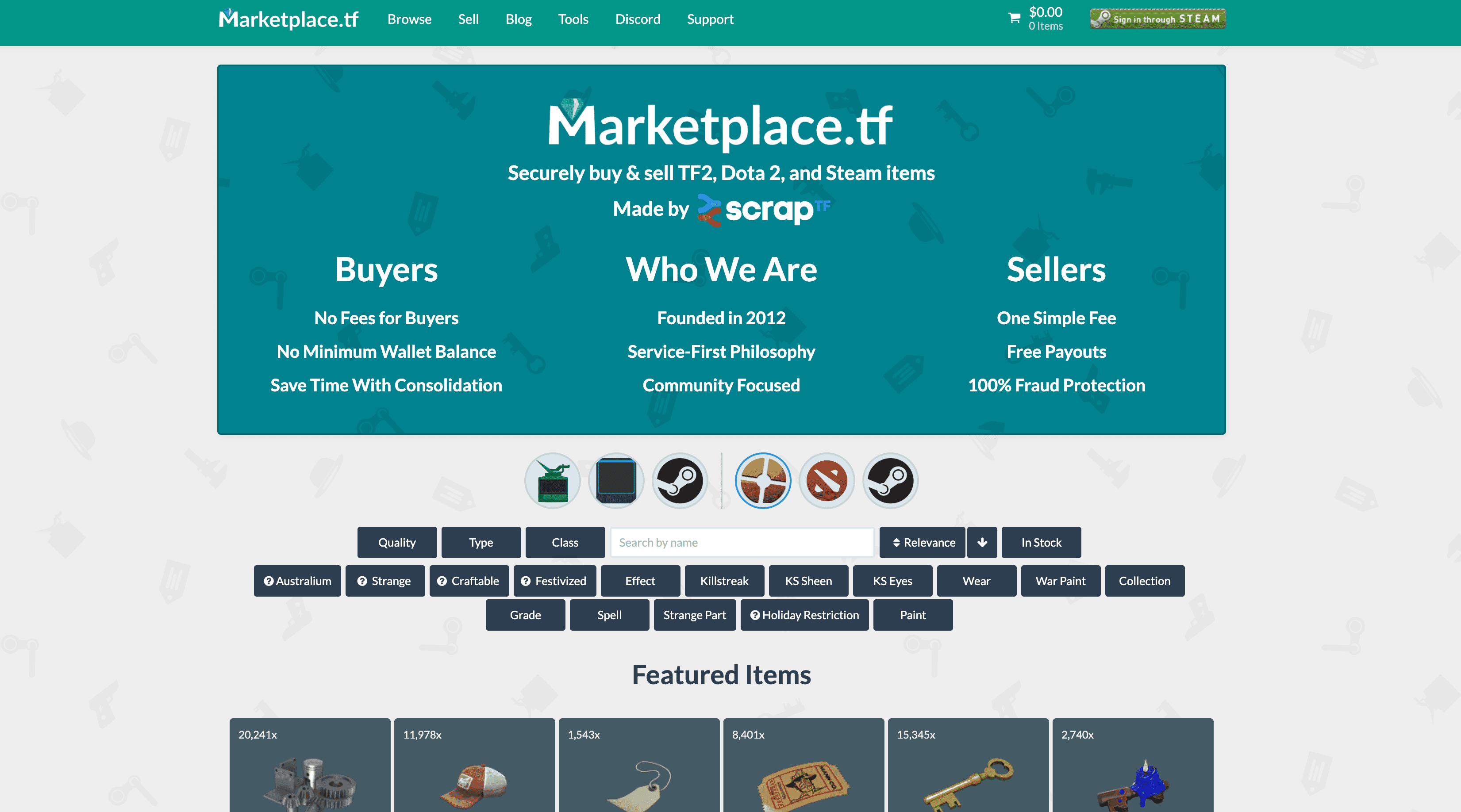 Marketplace tf