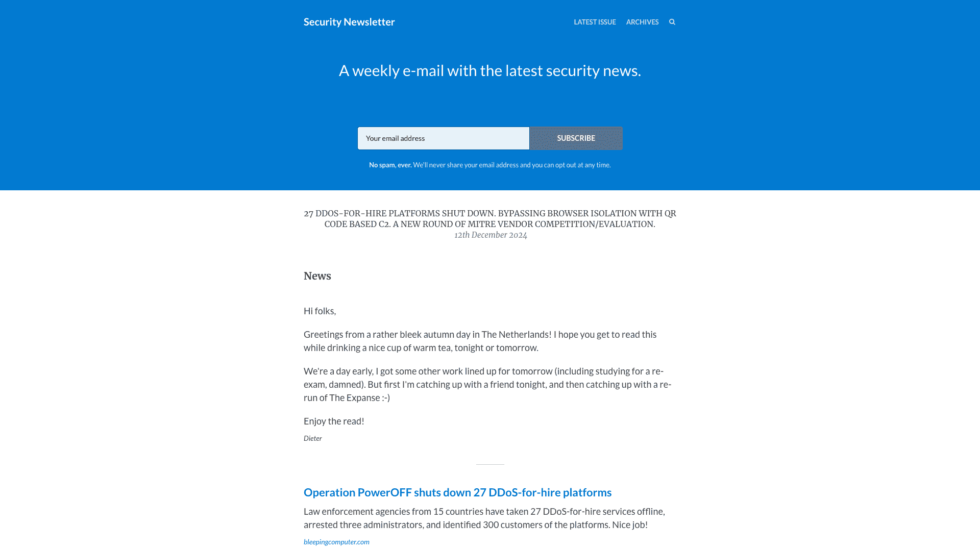 Securitynewsletter co