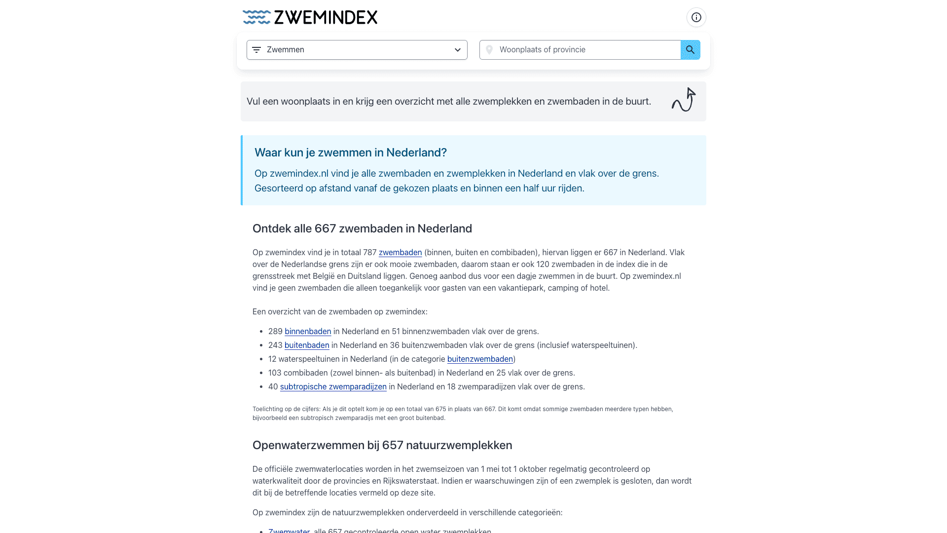 Zwemindex nl