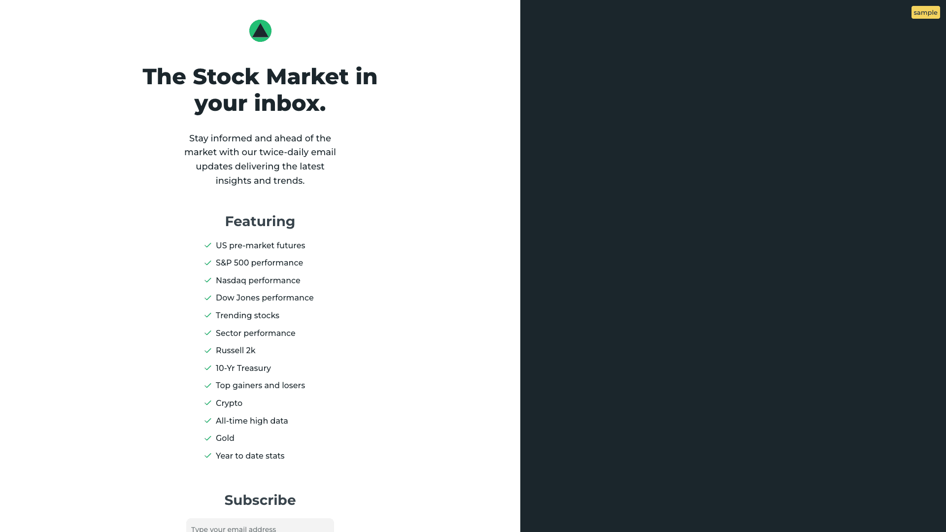 Bullish email