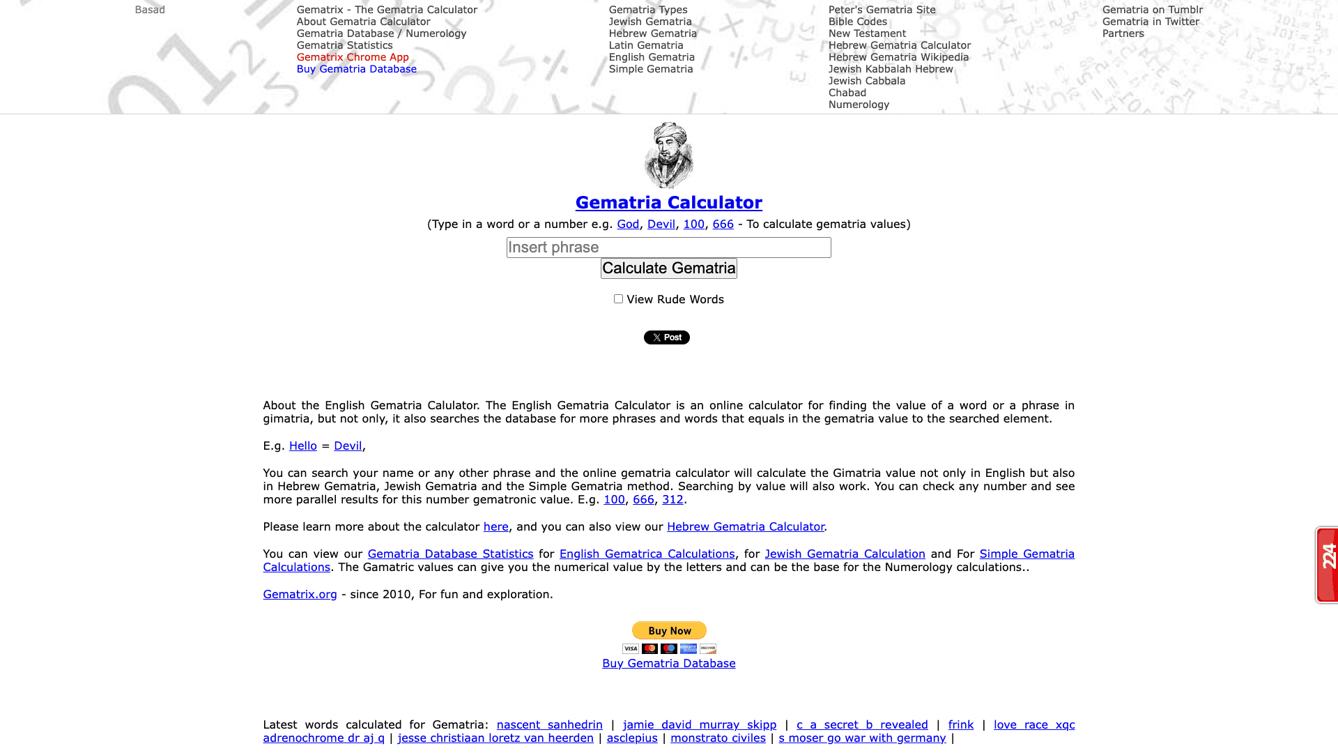 Gematrix