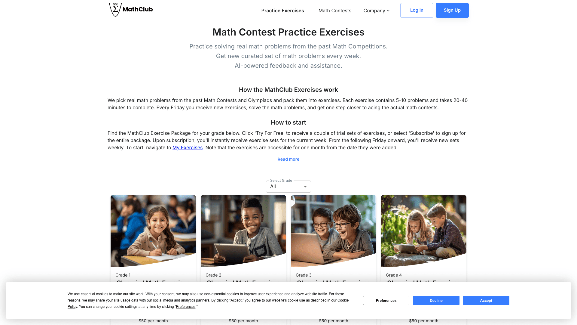 Mathclub ai math exercises