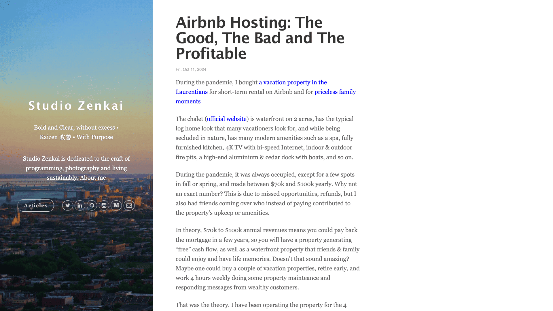 Studiozenkai com post airbnb the good the bad the profitable